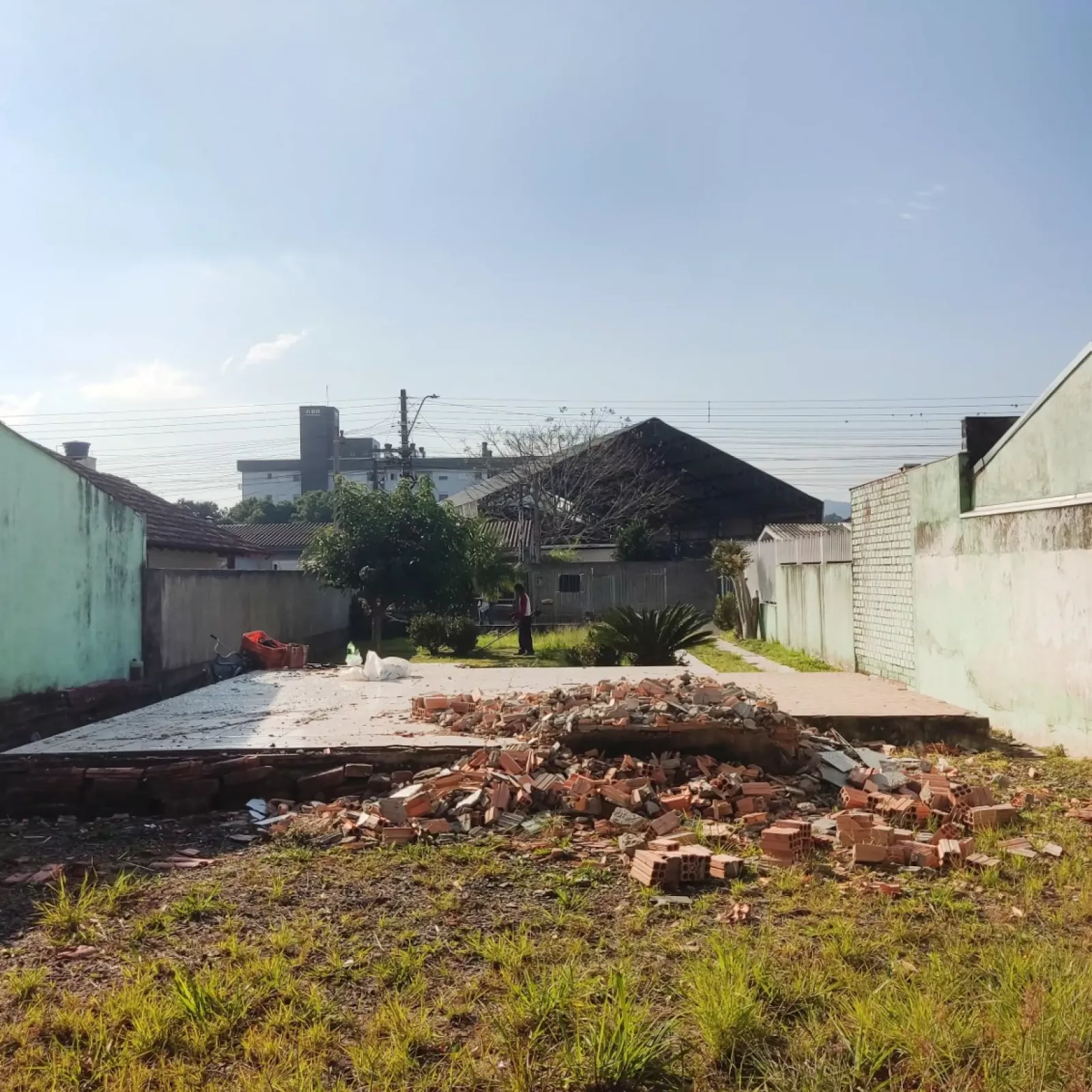 frente do terreno