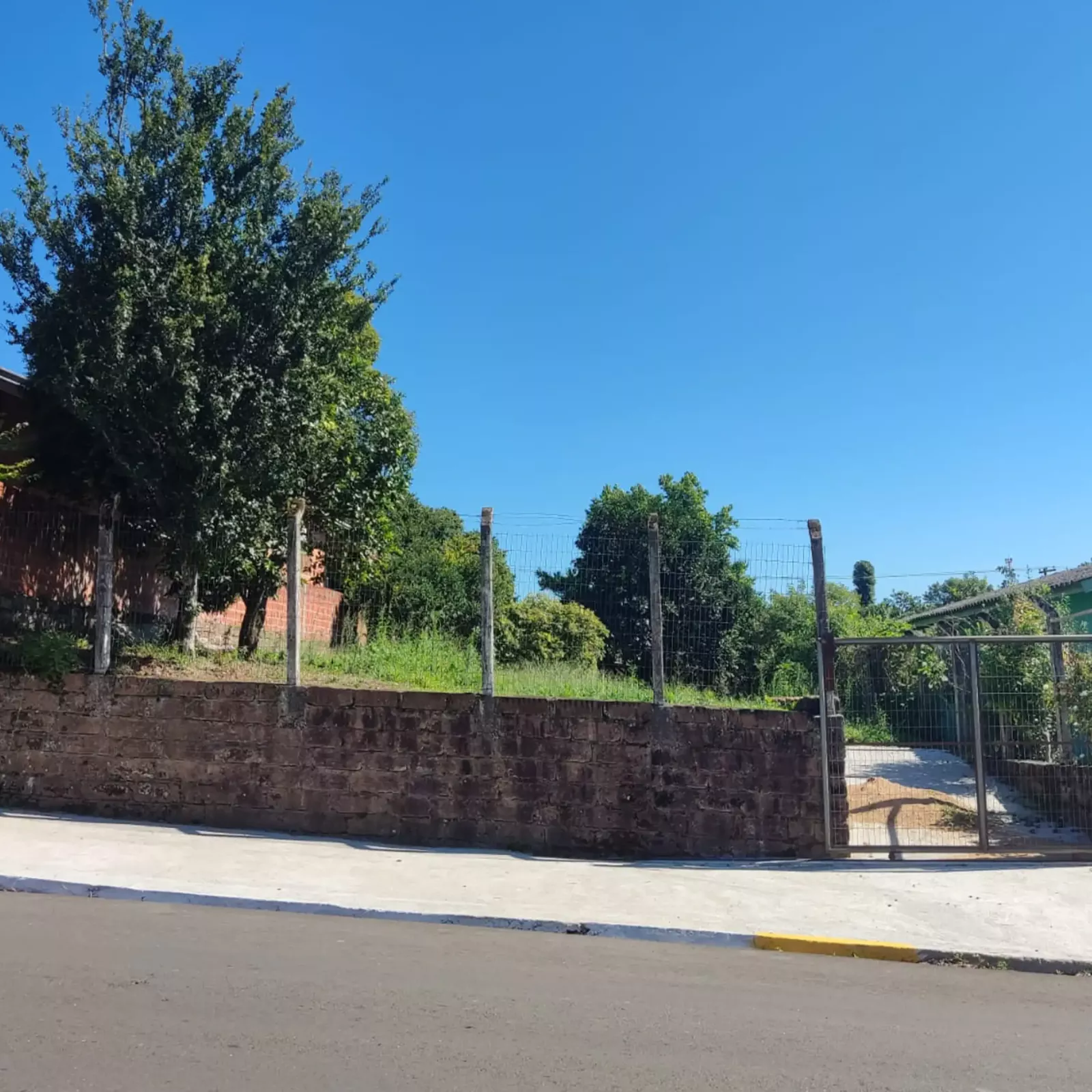 frente do terreno
