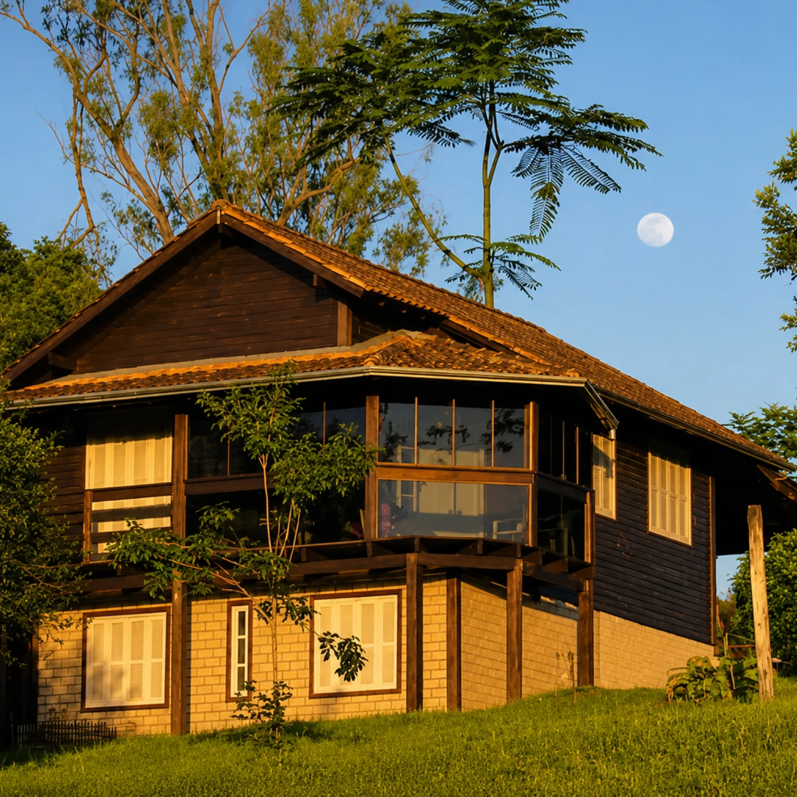 casa fim de tarde