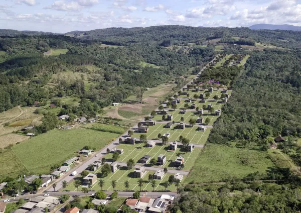 vista aérea do loteamento