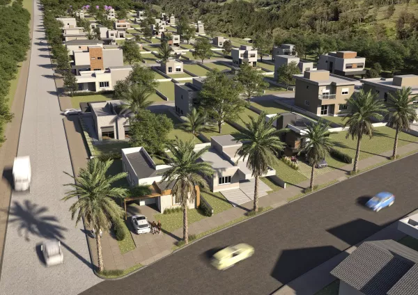 Rua principal do loteamento