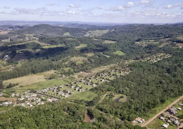 vista aérea do loteamento